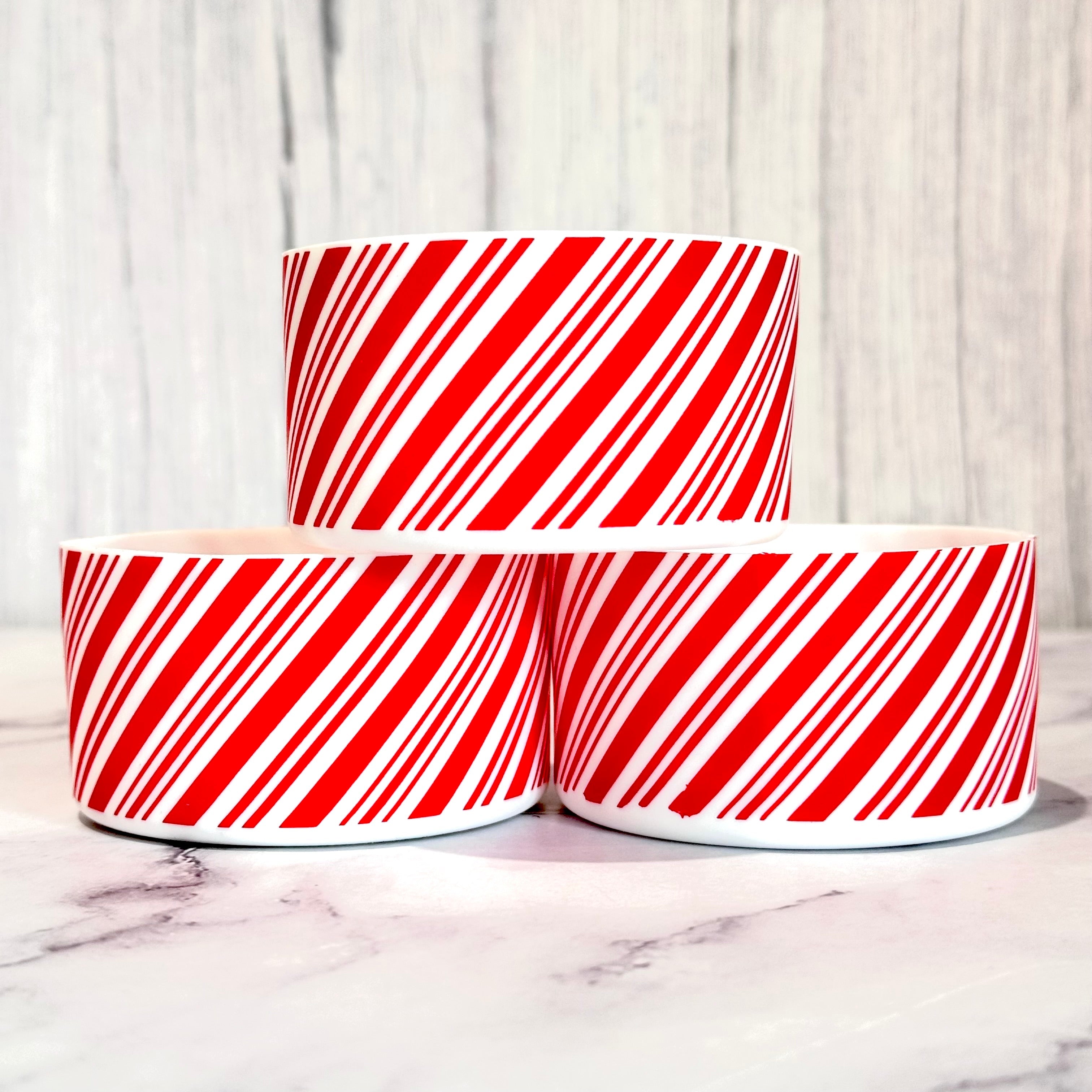 PEPPERMINT TWIST on white Stanley Tumbler Boot