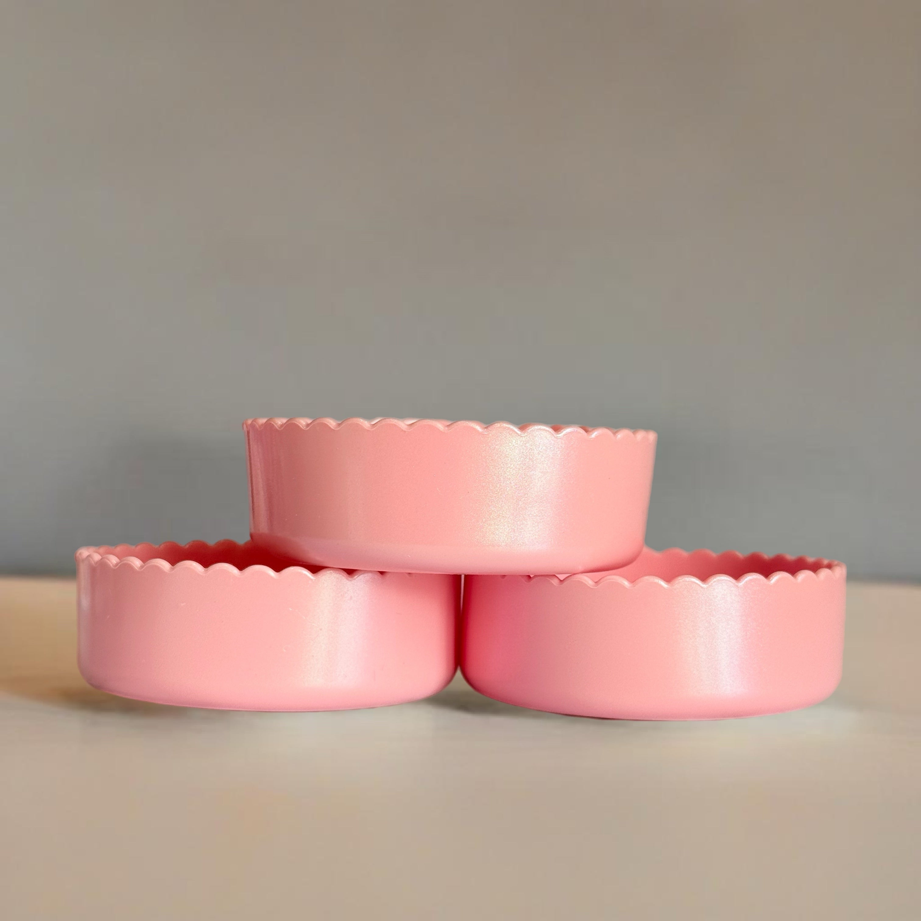 Mauve Shimmer 3.25” Scalloped Shorty Tumbler Boot