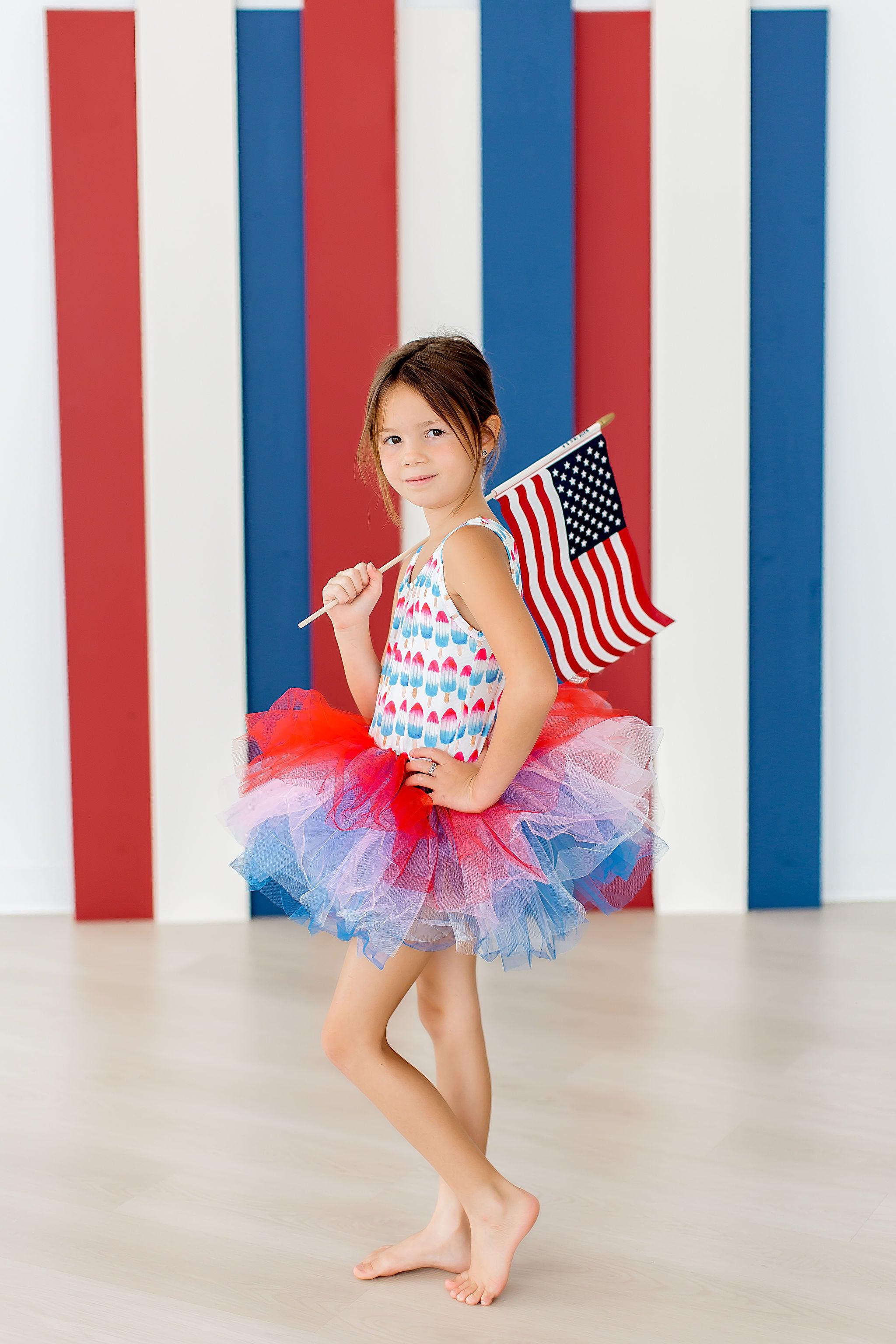 SALE Red, White &amp;amp; Cute Tank Tutu Leotard