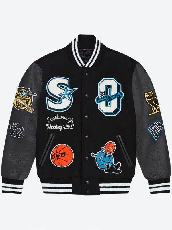 CEBL Scarborough Shooting Stars Black Varsity Jacket