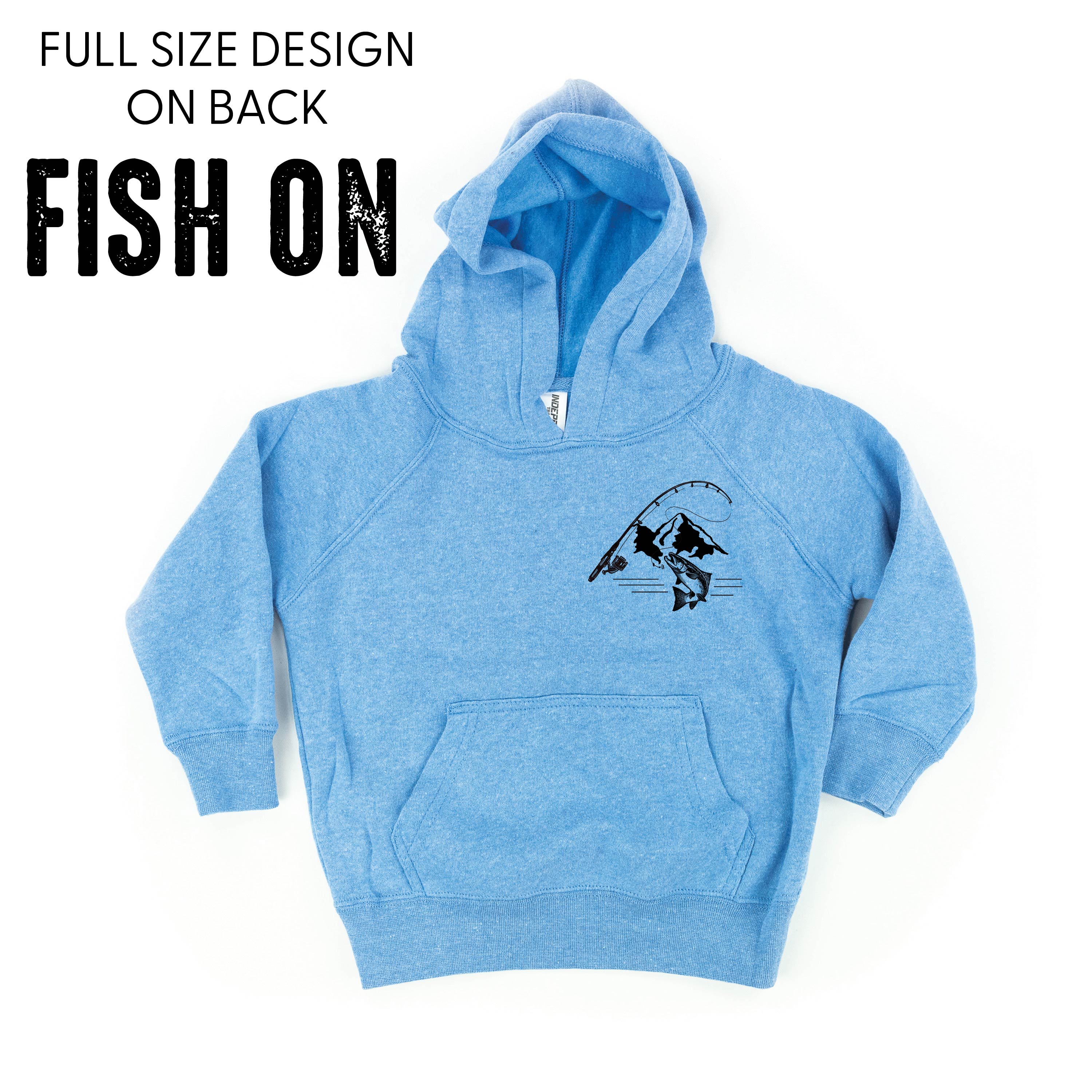 Mountain Fish &amp; Pole - Fish On (pf&amp;b) - Child HOODIE