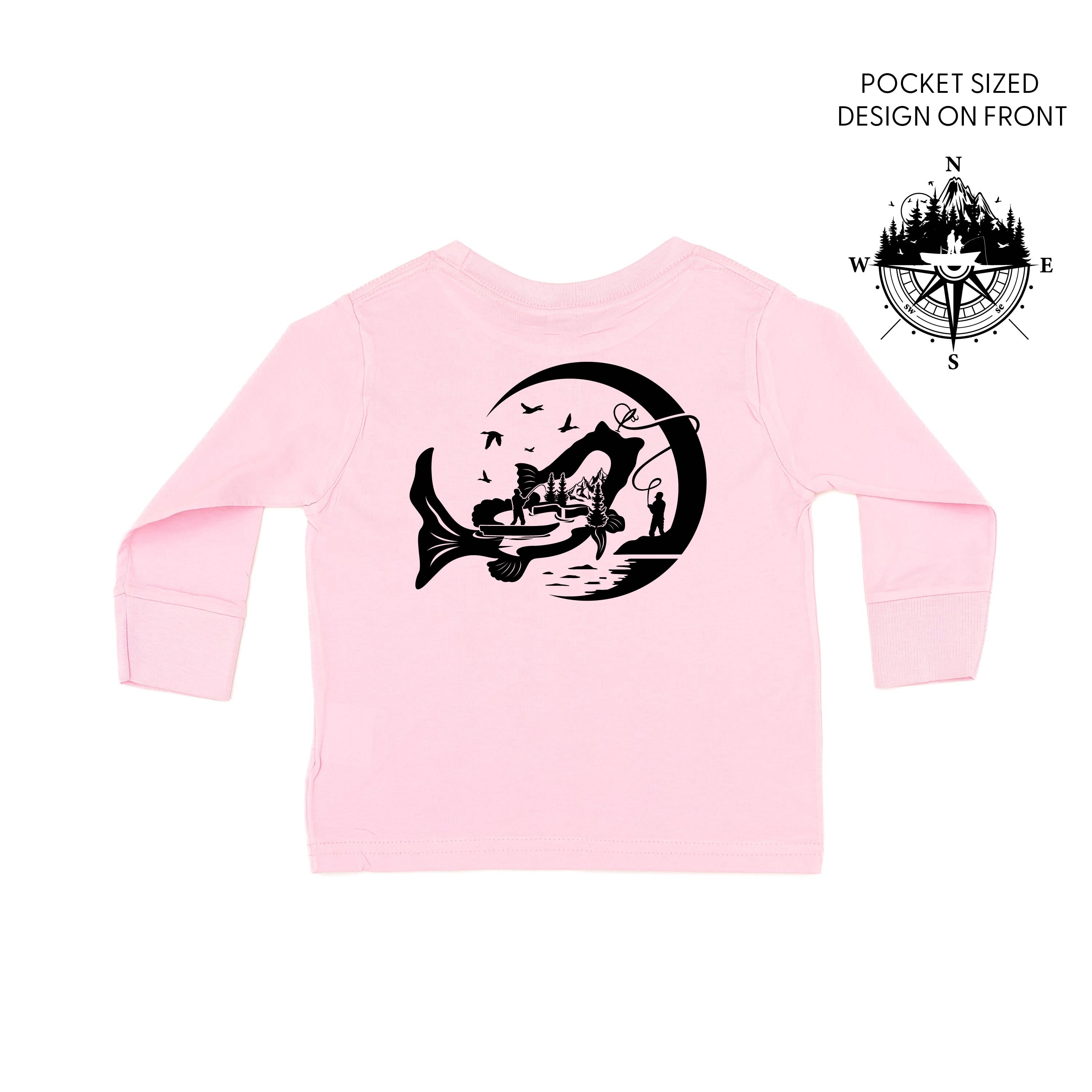 Fishing Compass - Fishing Scene (pf&amp;b) - Child Long Sleeve Tee