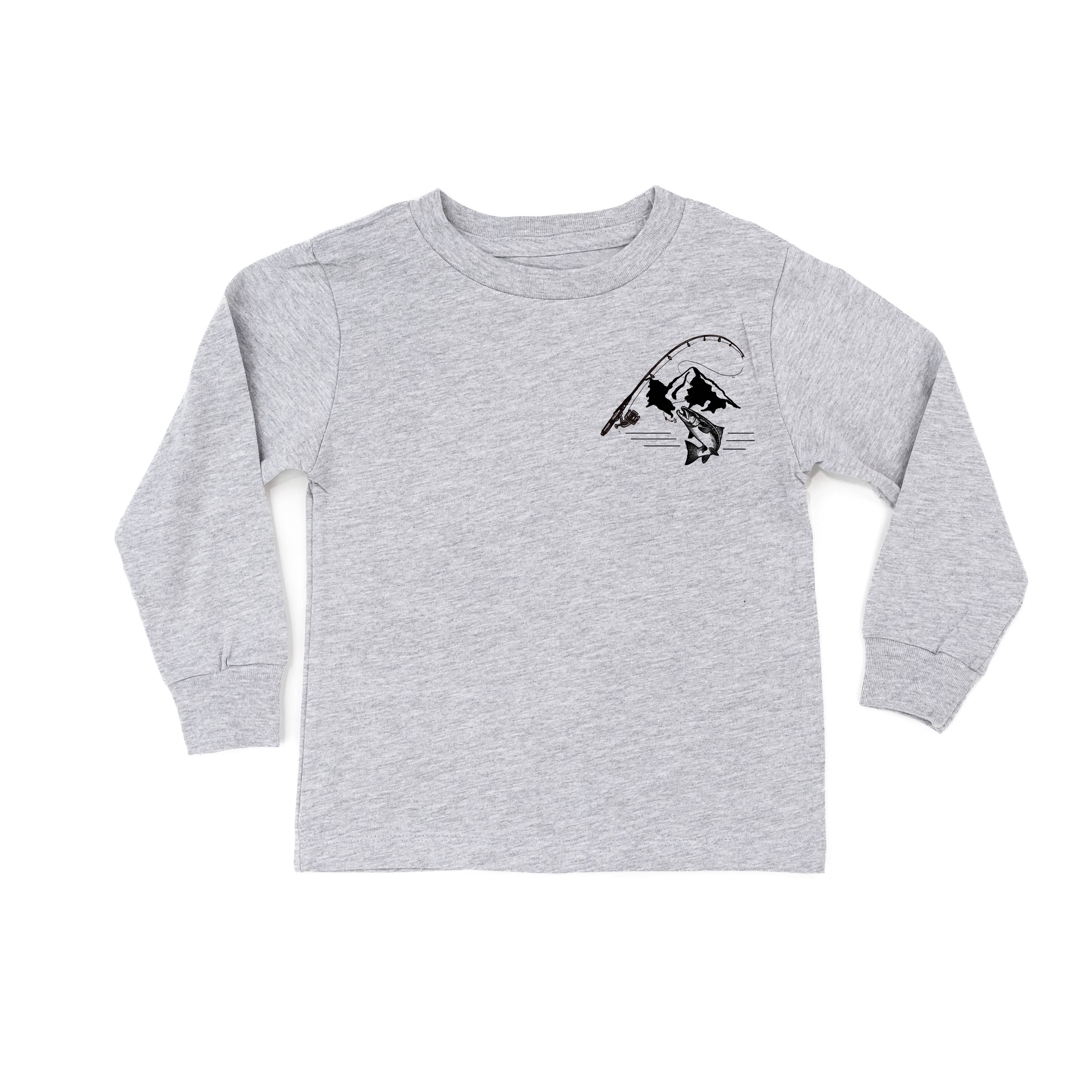 Mountain Fish &amp; Pole - Fish On (pf&amp;b) - Child Long Sleeve Tee