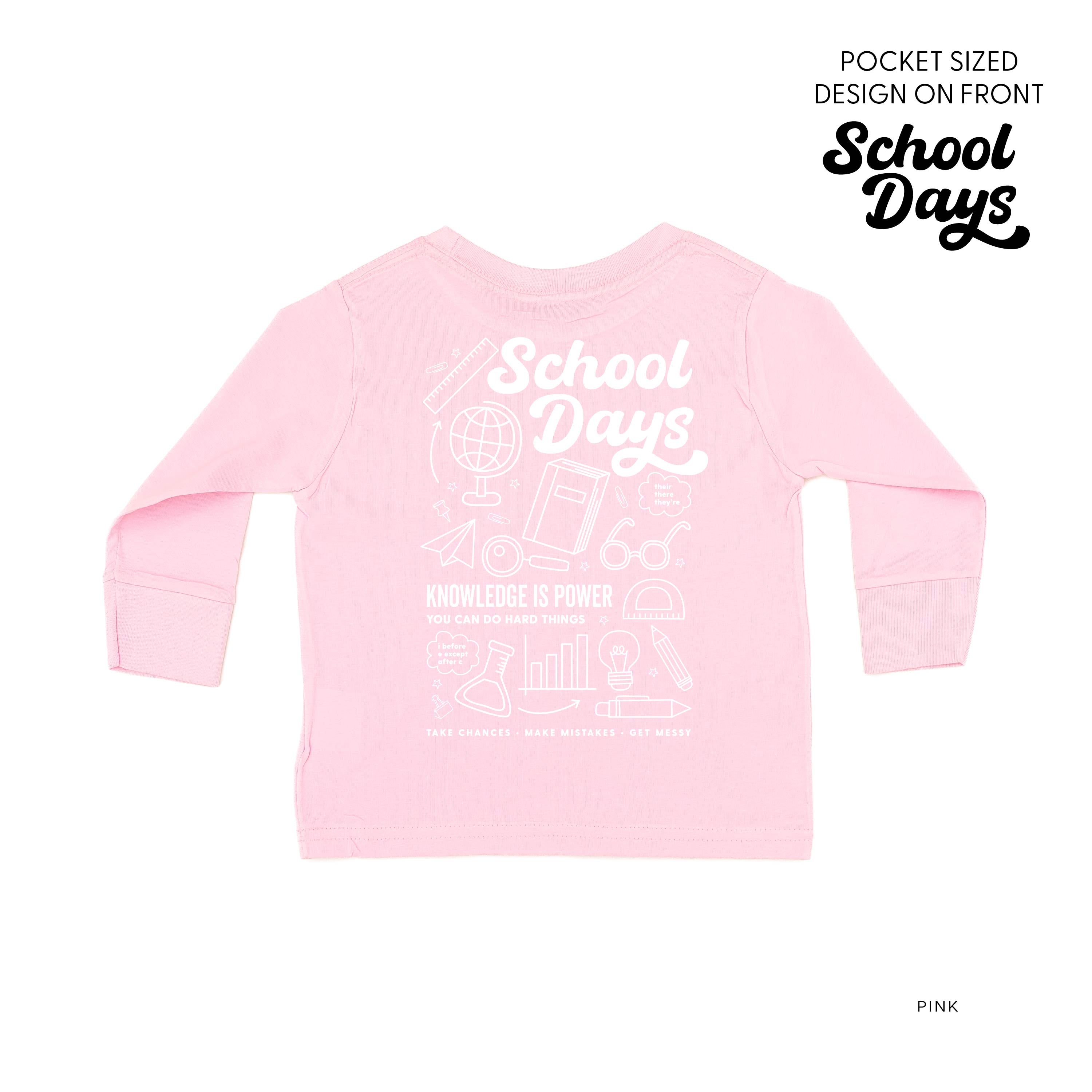 School Days - School Day Items (pf &amp; b) - Child Long Sleeve Tee