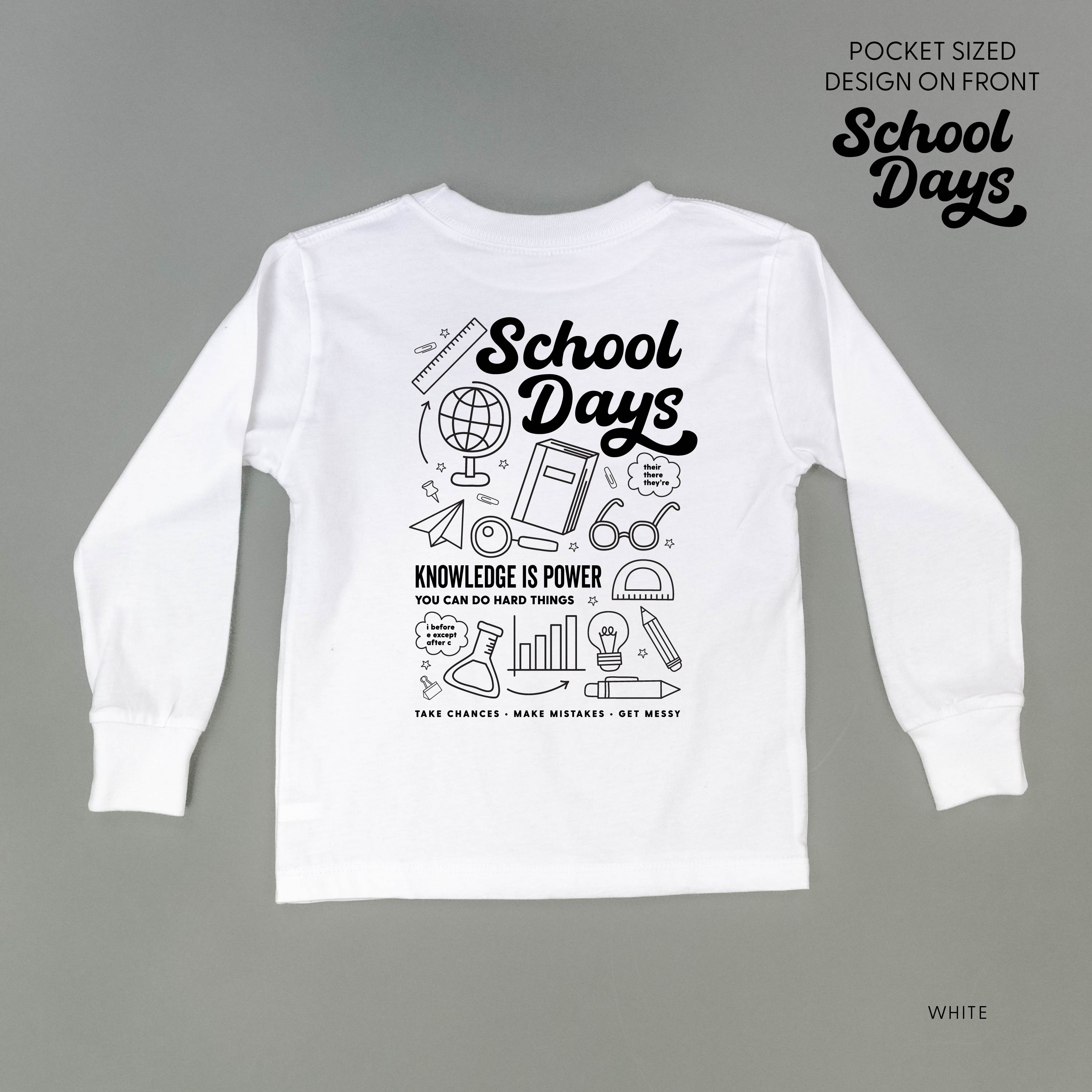 School Days - School Day Items (pf &amp; b) - Child Long Sleeve Tee
