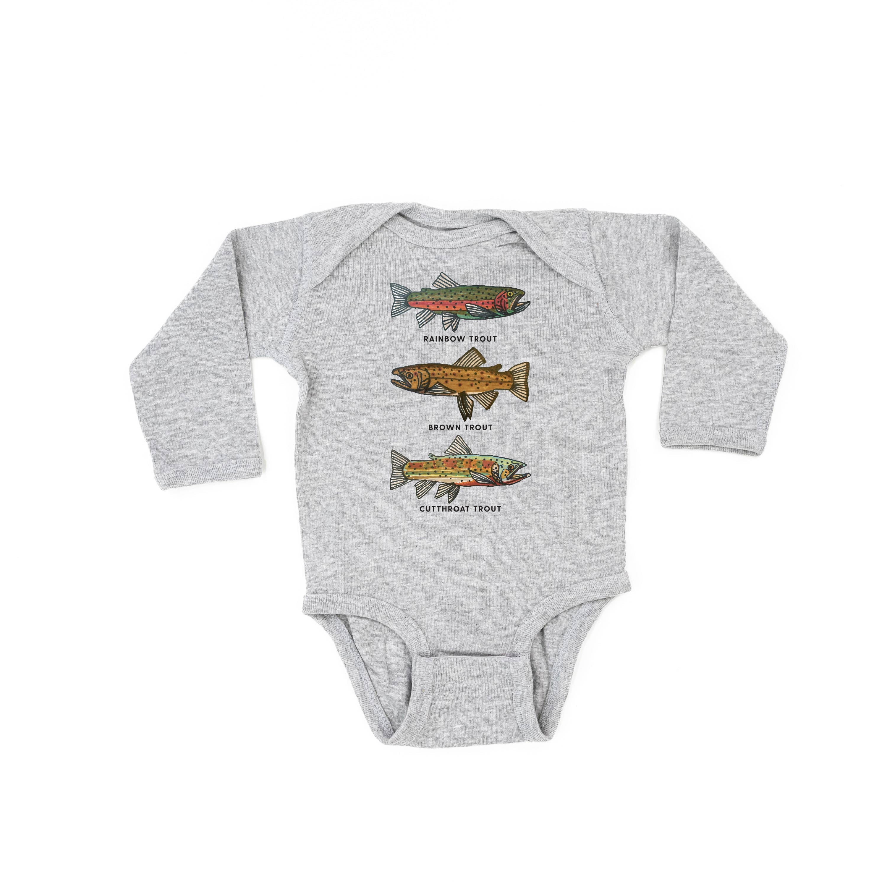 Trout Chart - Hand Drawn - Child Long Sleeve Tee