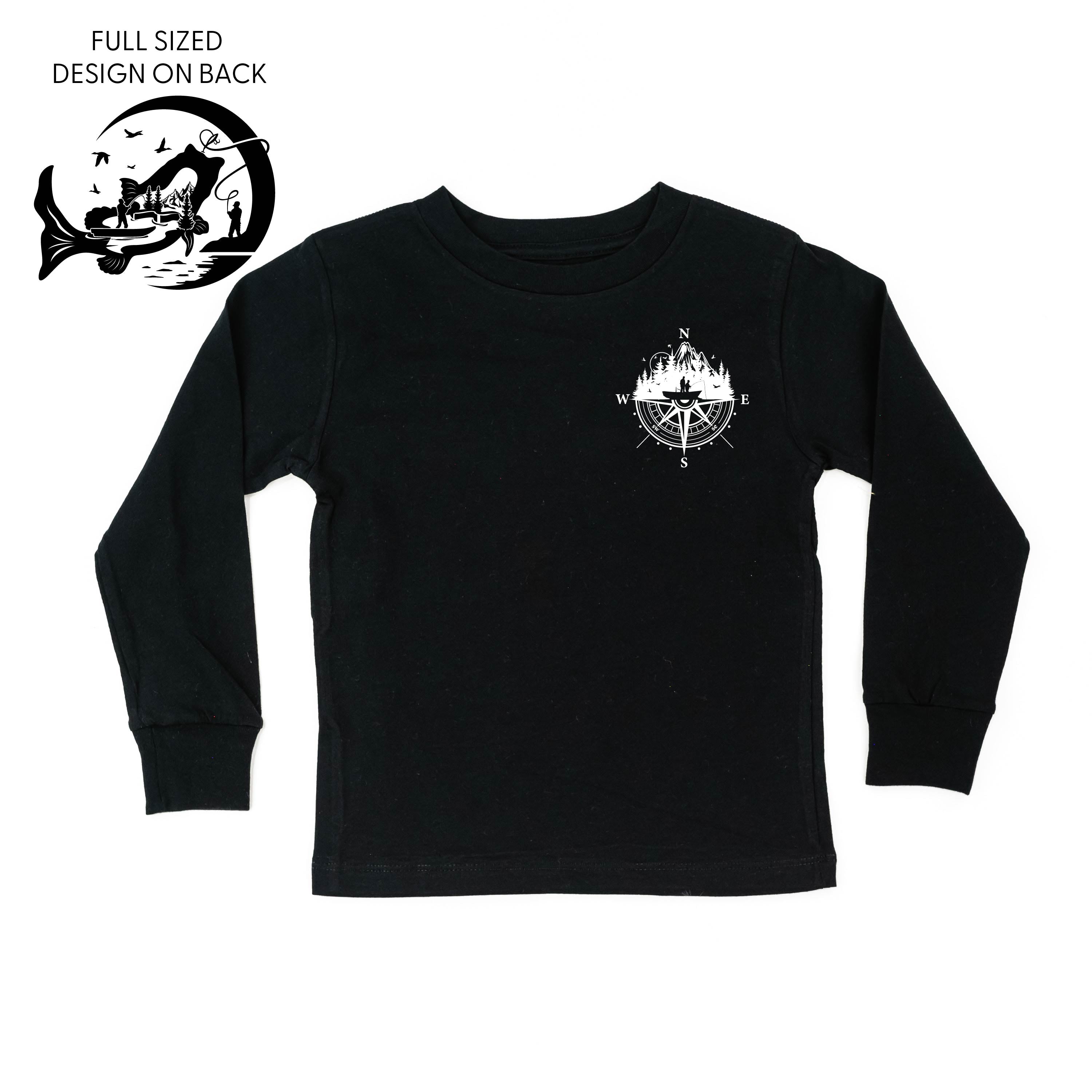 Fishing Compass - Fishing Scene (pf&amp;amp;b) - Child Long Sleeve Tee