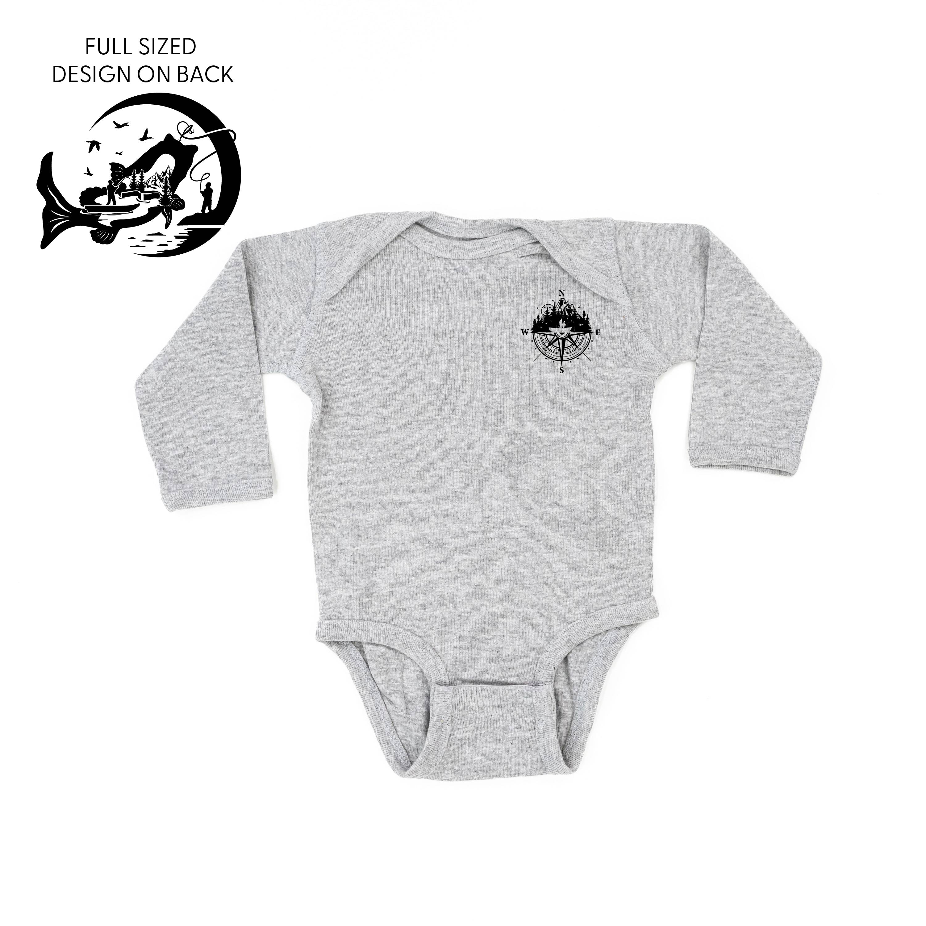 Fishing Compass - Fishing Scene (pf&amp;b) - Child Long Sleeve Tee