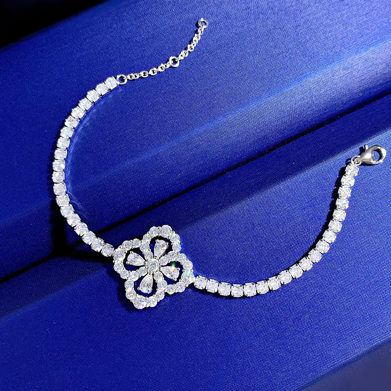 Style Loft Collection Clover Cross High Carbon Bracelet