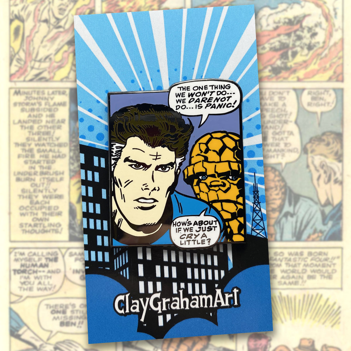 No Panic No Cry 1.75&amp;quot; hard enamel pin