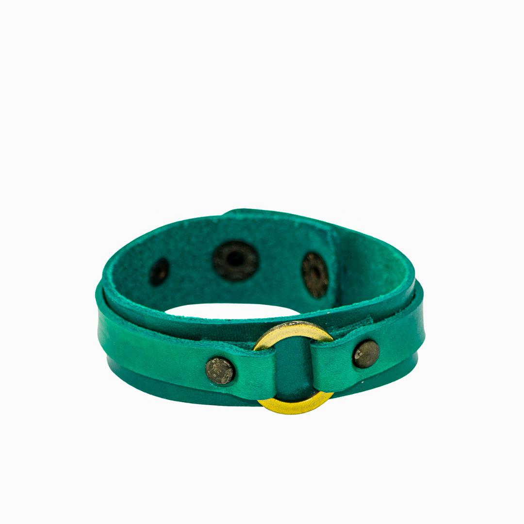 Leather Cuff with Snap Closure - Thailand