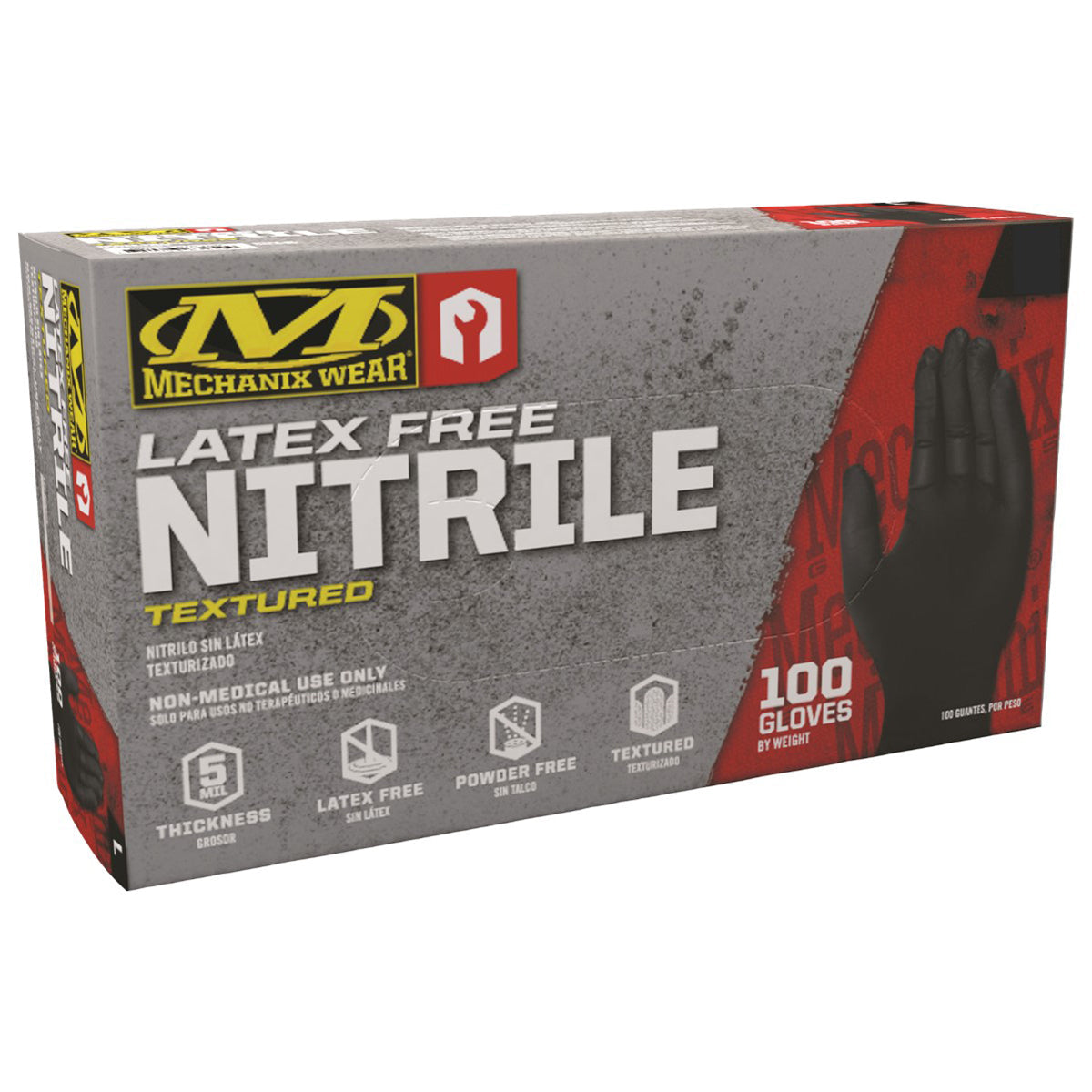 MECHANIX WEAR BLACK NITRILE 5 MIL XL - 100 GLOVES EACH