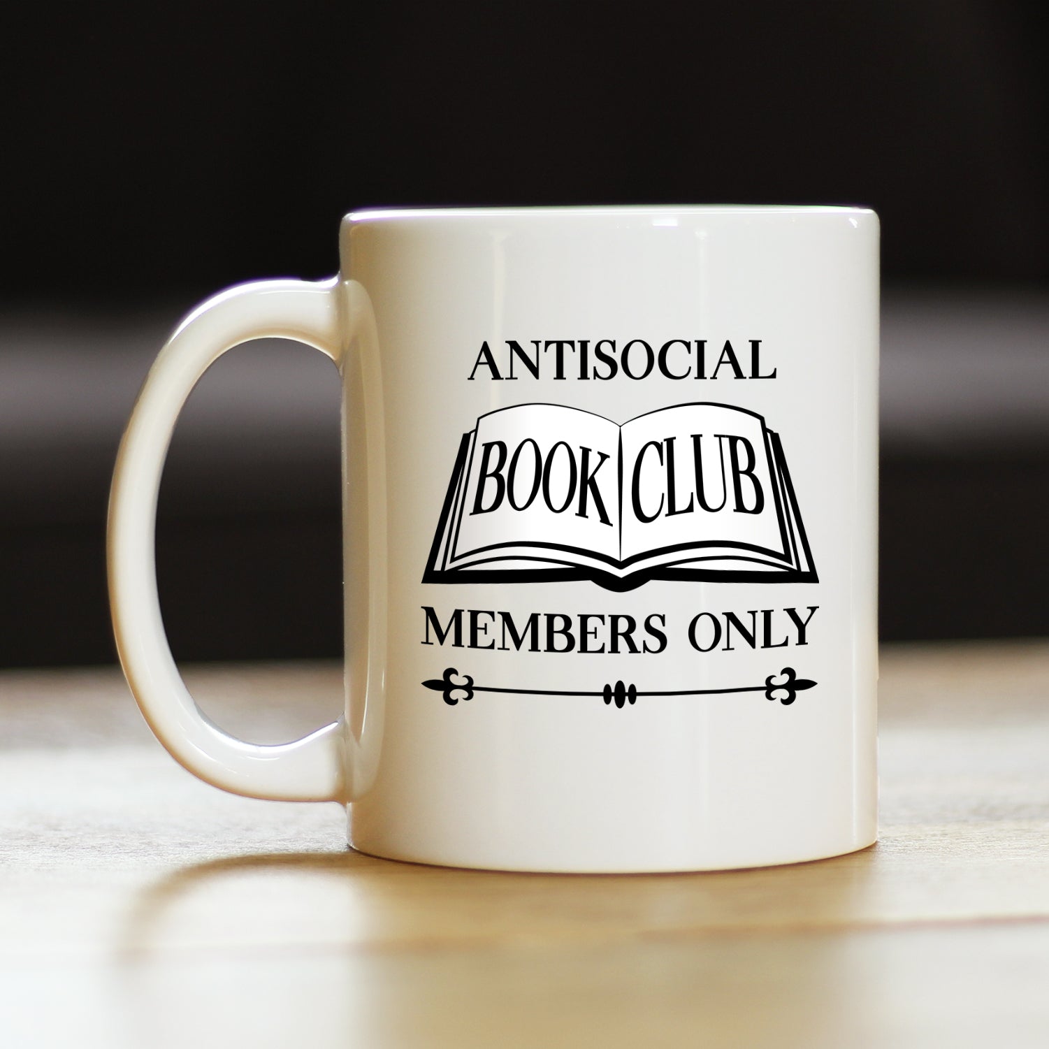 Antisocial Book Club Coffee Mug Funny Gifts for Introverts and Book Club White Ceramic Coffee Cup