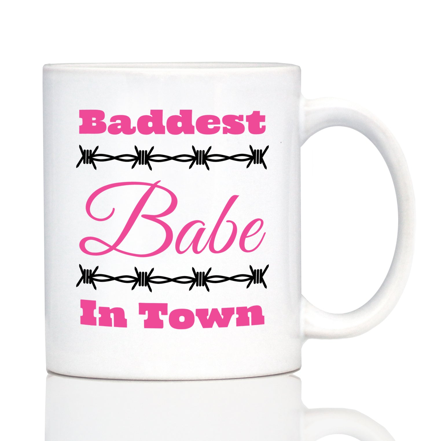 Baddest Babe Coffee Mug Gifts for Women with Attitude White Ceramic Coffee Cup