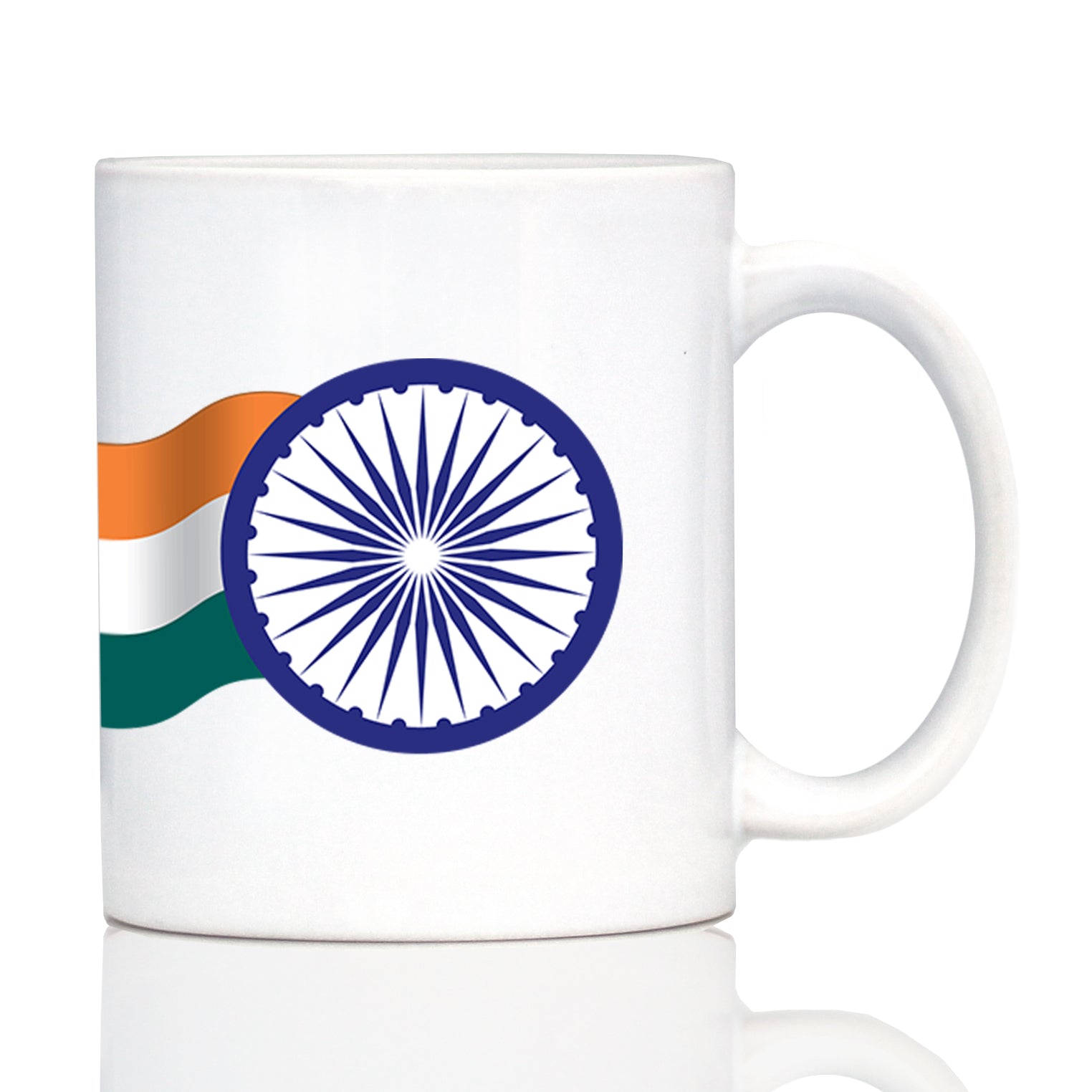 India Flag Coffee Mug Indian Gifts and Souvenirs White Ceramic Coffee Cup