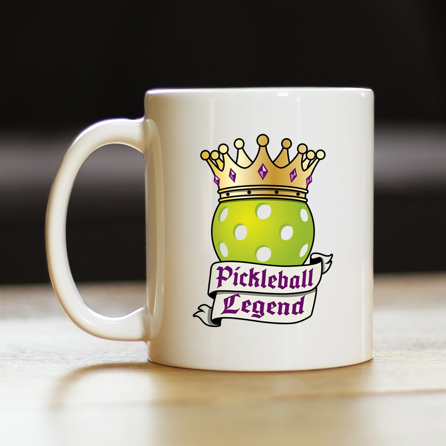 Pickleball Legend Coffee Mug Gifts for Picklers White Ceramic Coffee Cup
