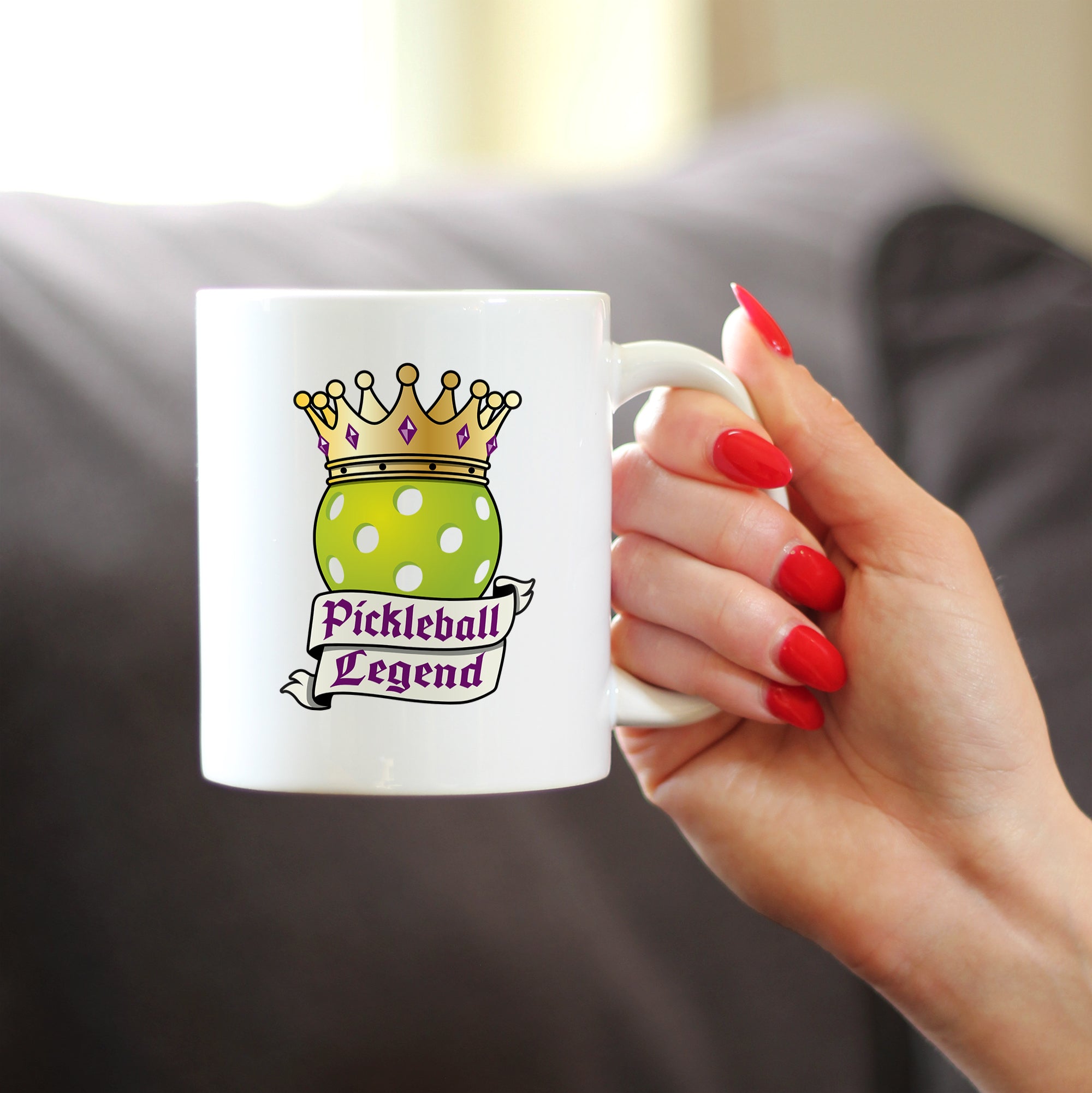 Pickleball Legend Coffee Mug Gifts for Picklers White Ceramic Coffee Cup