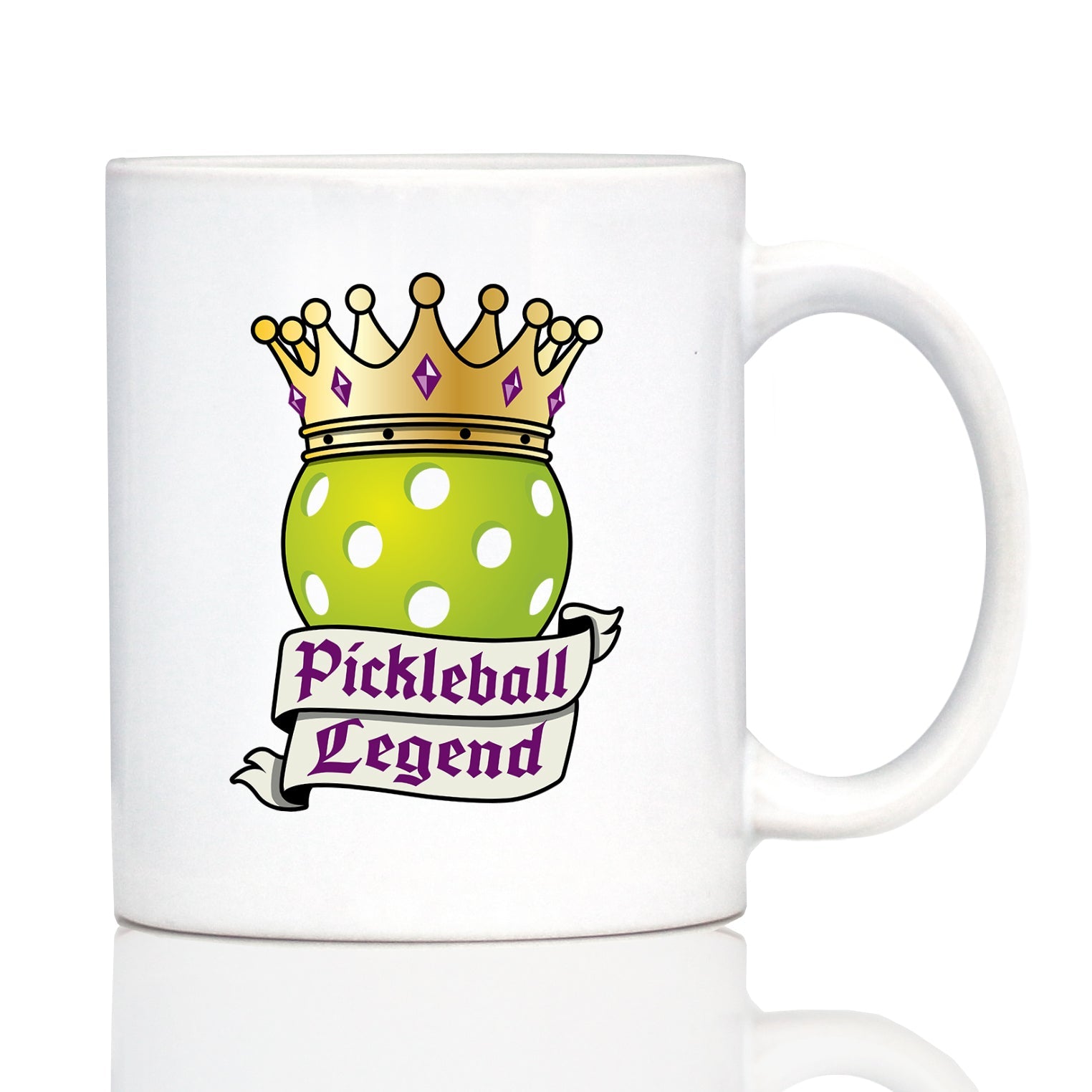 Pickleball Legend Coffee Mug Gifts for Picklers White Ceramic Coffee Cup
