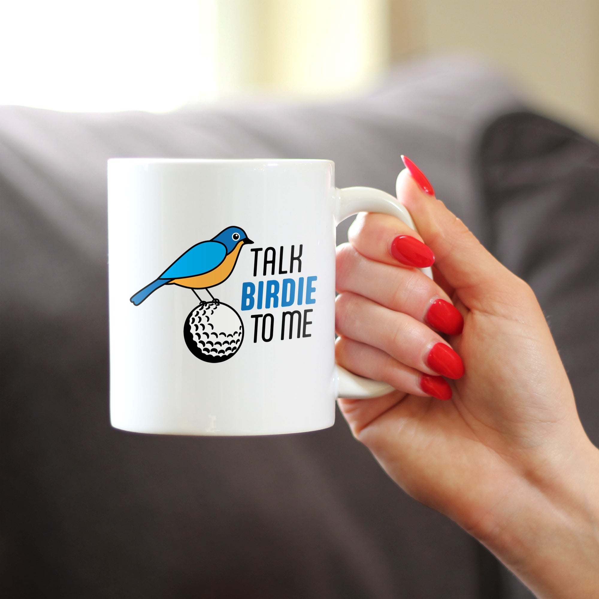 Talk Birdie Coffee Mug Funny Golf Gifts White Ceramic Coffee Cup