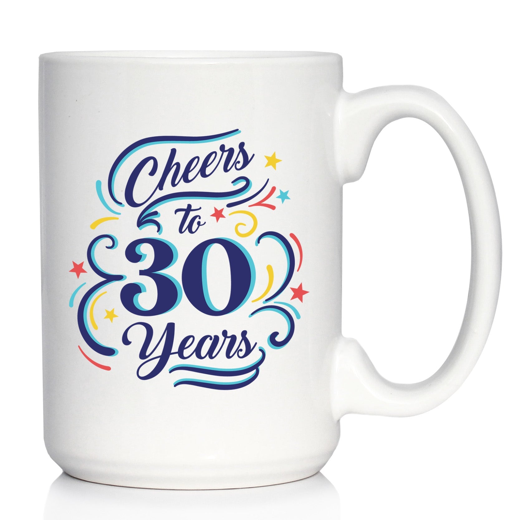 Cheers to 30 Years - Coffee Mug Gifts for Women &amp;amp; Men - 30th Anniversary Party Decor