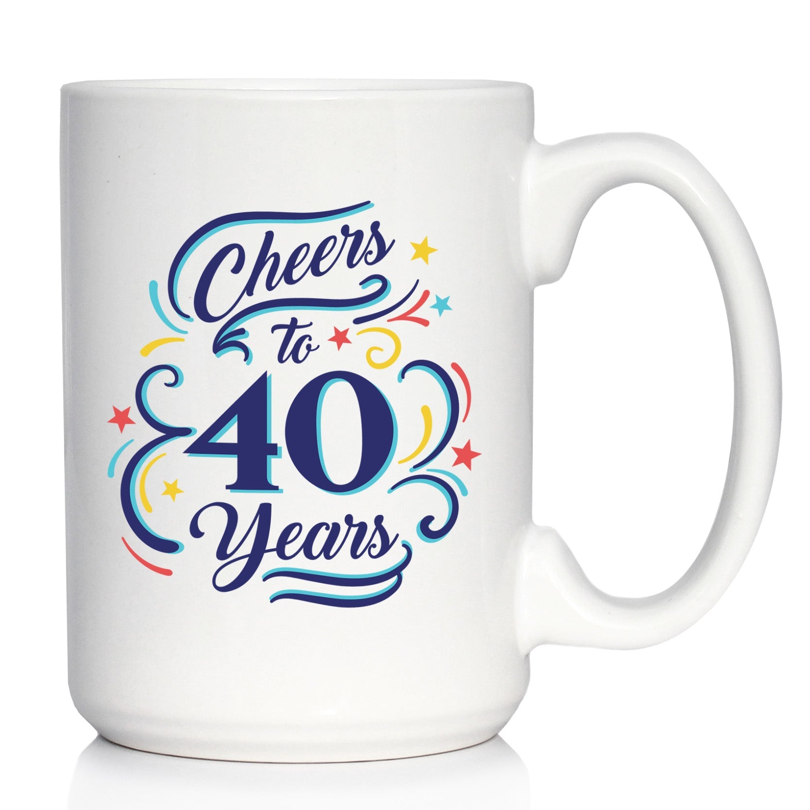 Cheers to 40 Years - Coffee Mug Gifts for Women &amp;amp; Men - 40th Anniversary Party Decor