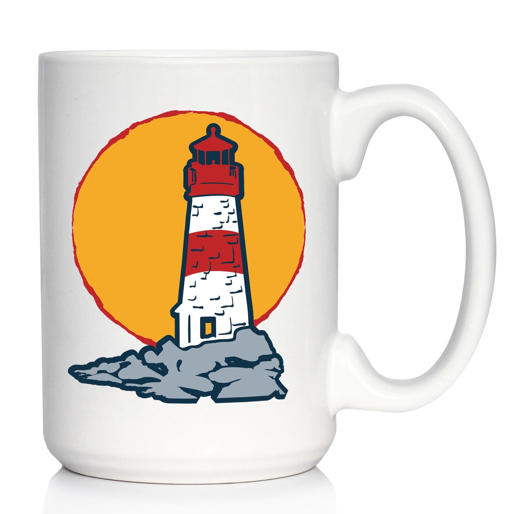 Lighthouse Coffee Mug Gifts for Women and Men - Nautical and Beach Coastal Decor