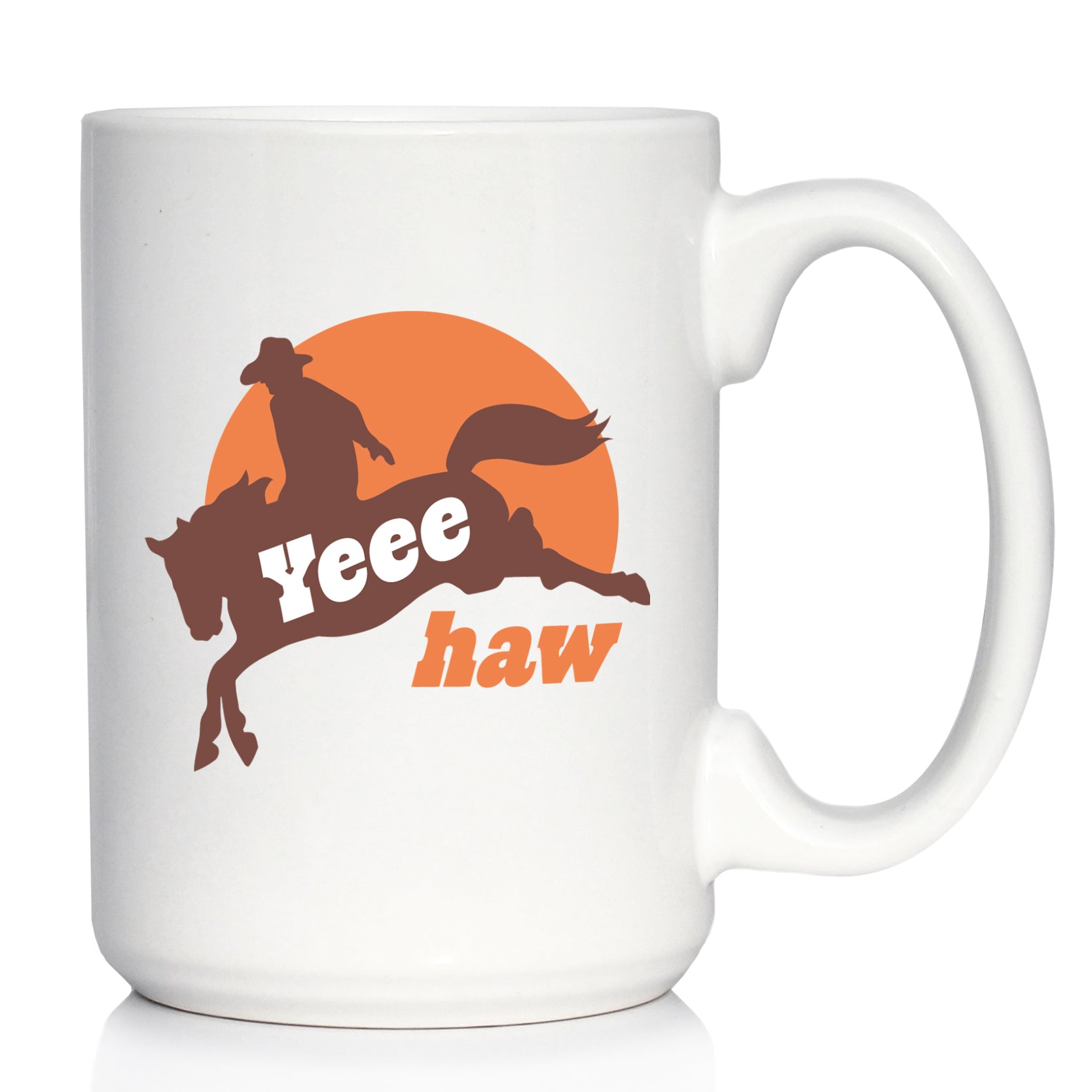 Yeehaw Coffee Mug Rodeo Party Decor &amp;amp; Western Home Decorations White Ceramic Coffee Cup
