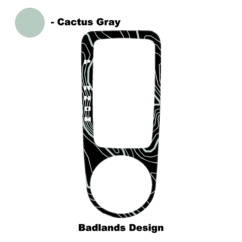 Topo Automatic Shifter Overlay (Printed Series) - 2021+ Bronco Automatic