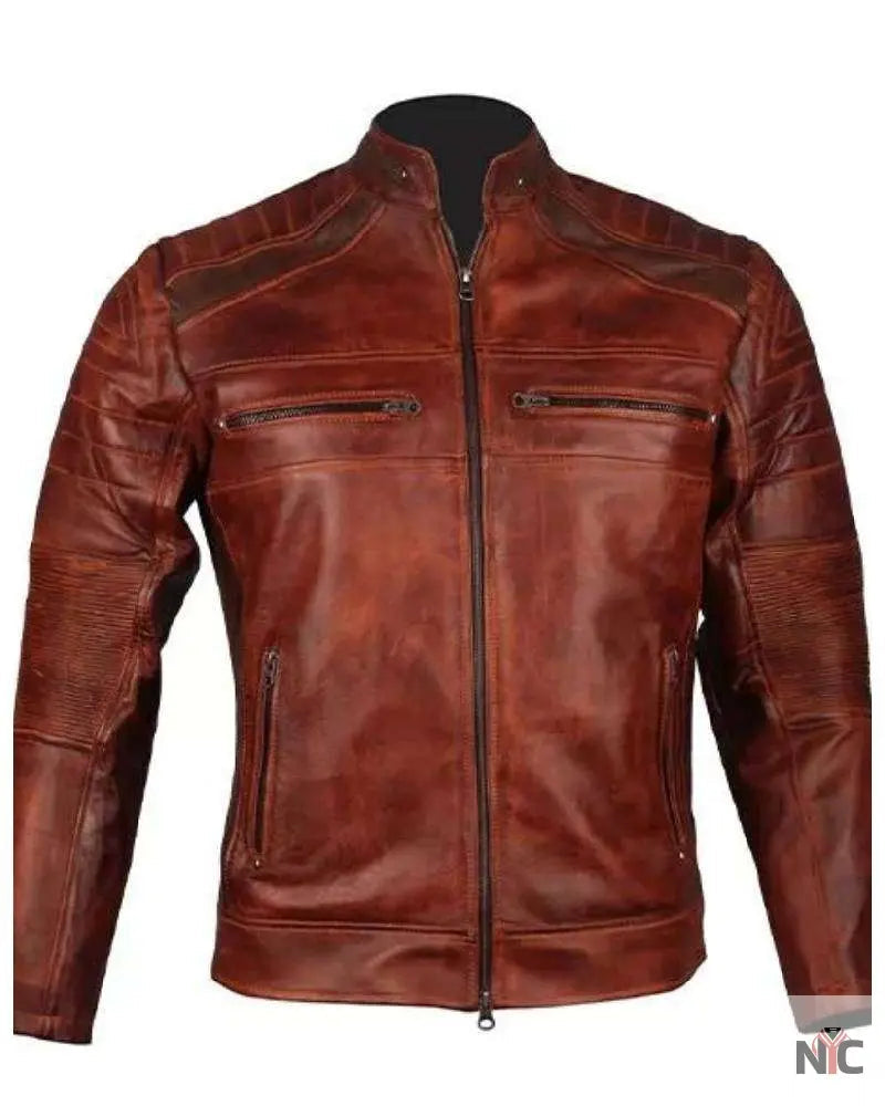 Cafe Racer Leather Jacket