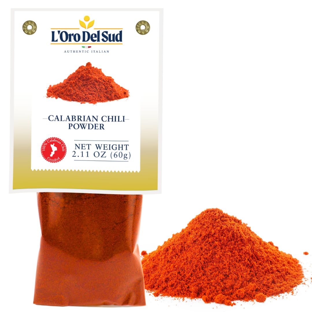 L&amp;#39;Oro Del Sud, Calabrian Chili Powder, Hot Chili Pepper Powder, 2.11 oz (60 g)