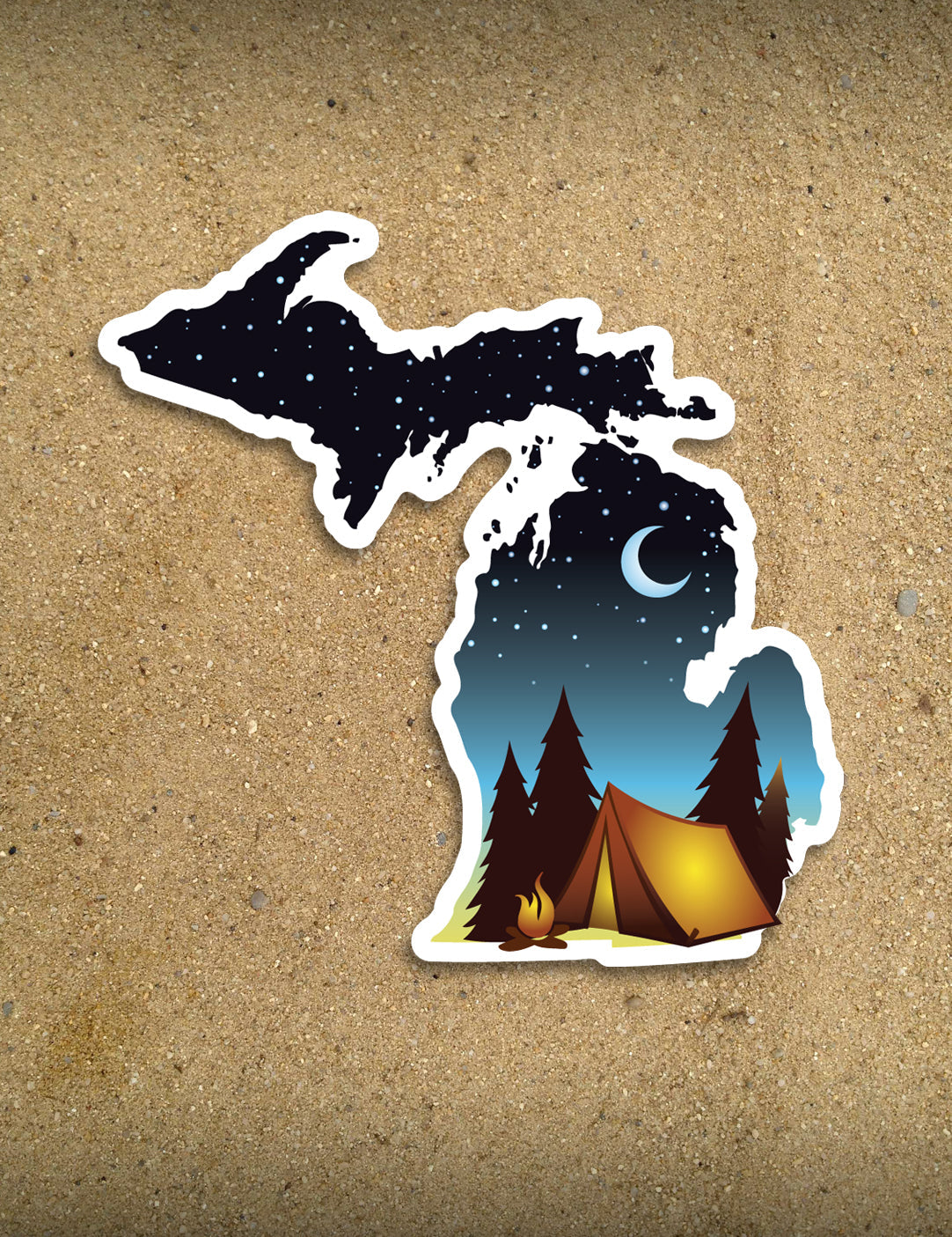 Campsite - 4&amp;quot; Michigan Sticker