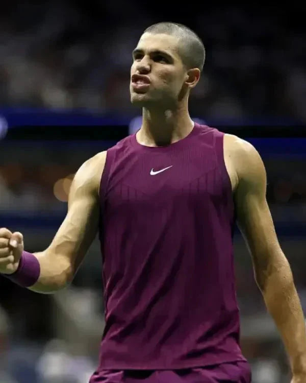 Carlos Alcaraz 2025 US Open Purple Tank Top