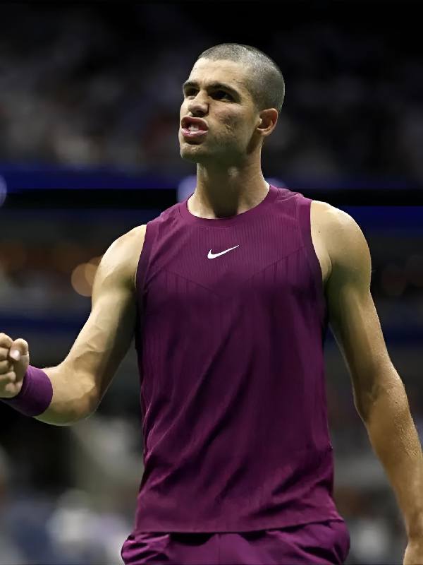 2025 US Open Carlos Carlos Alcaraz Purple Tank Top
