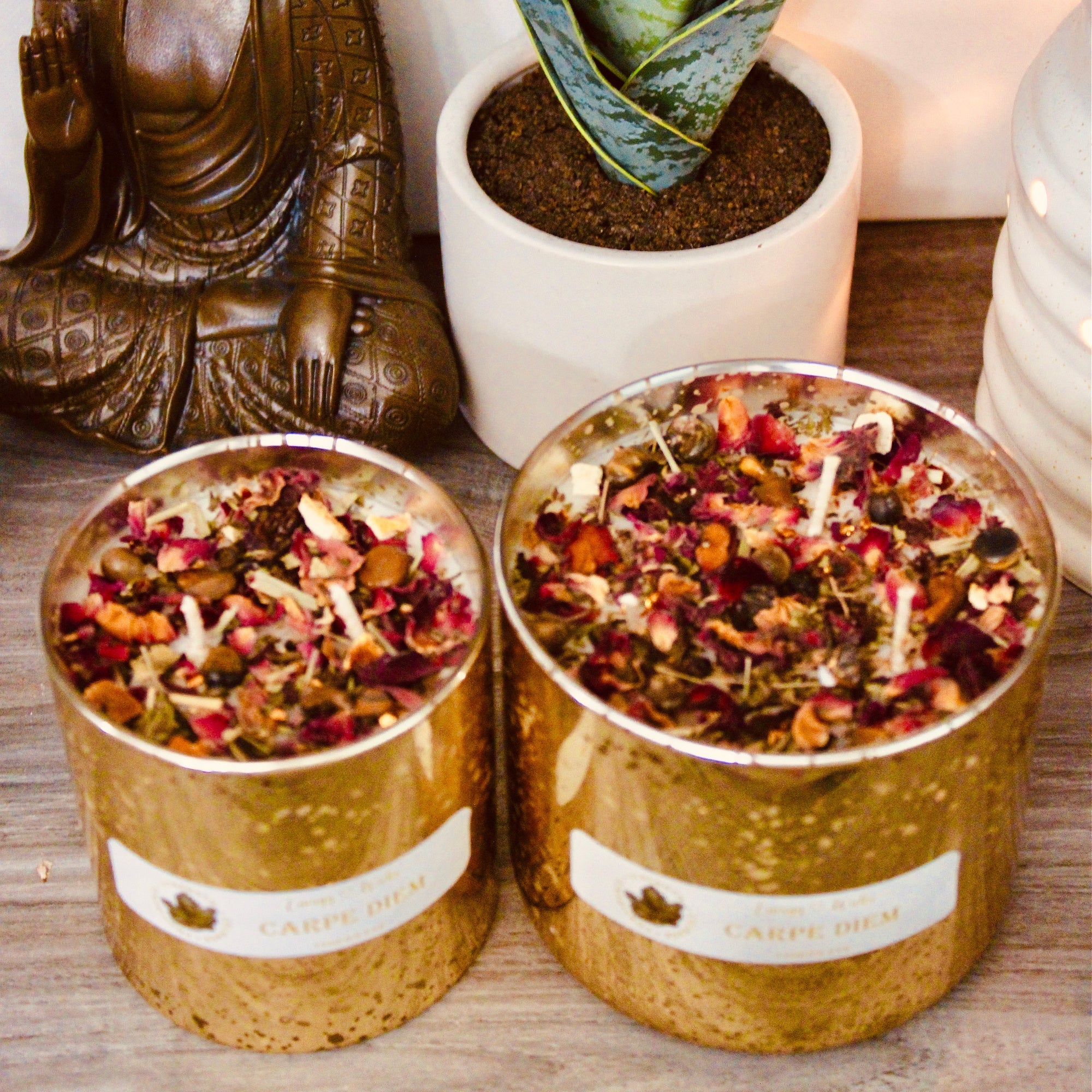 3 Wick Carpe Diem Crystal Candle