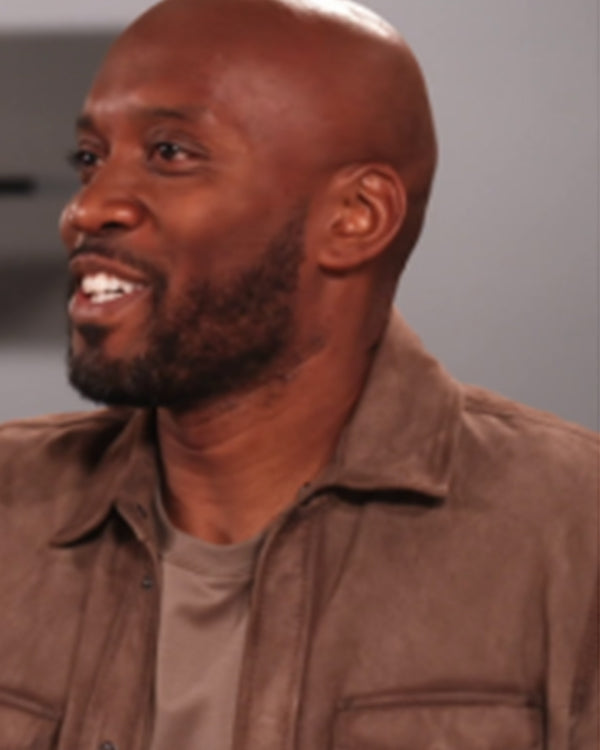 Caught In The Act Double Life S01 Hasani Brown Suede Overshirt