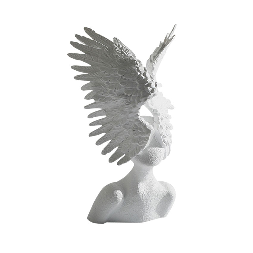 Celestial Grace – Abstract Angel Wings Resin Sculpture | 3CARATS