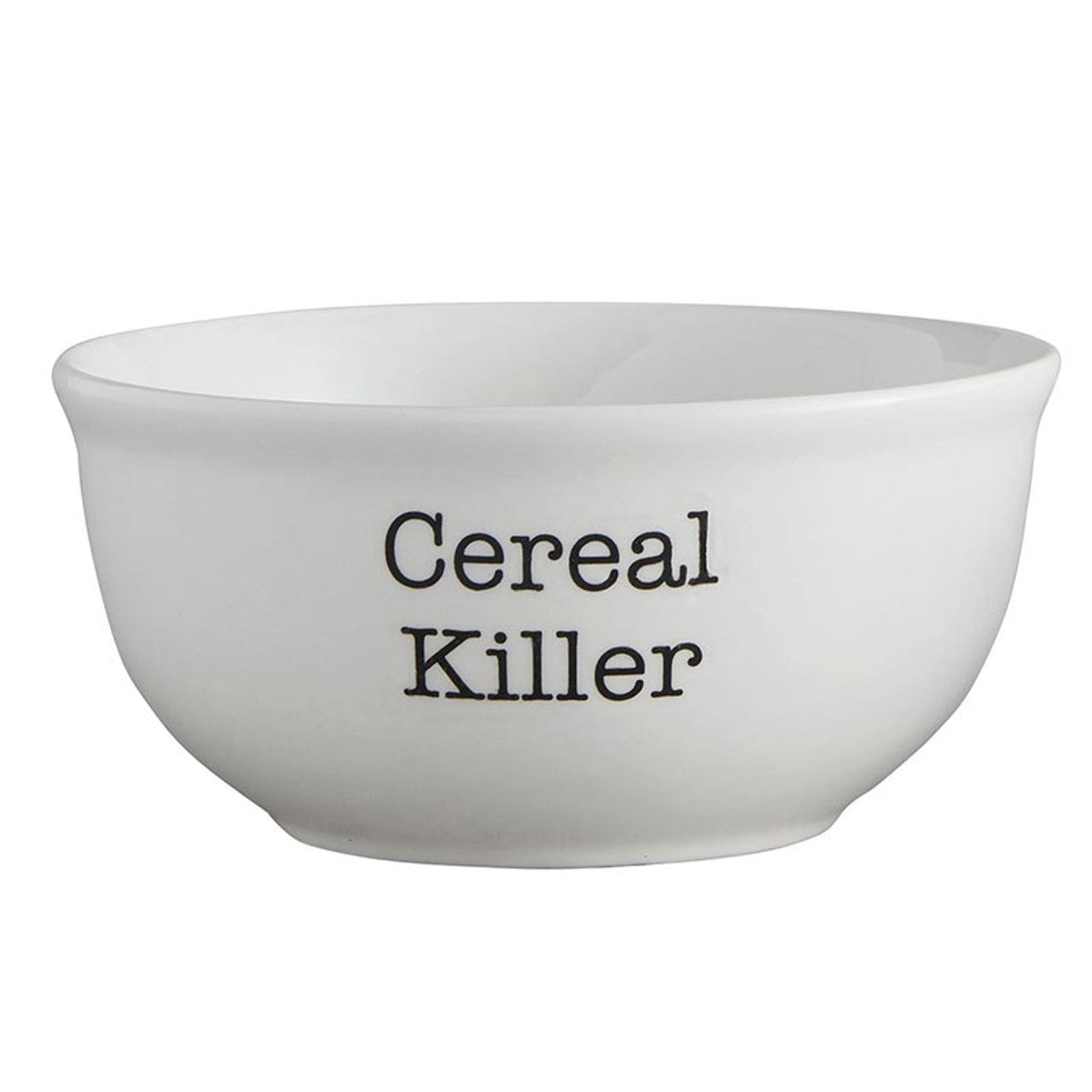 Cereal Killer Ceramic Bowl in White | Minimalist Aesthetic Dinnerware | 6&amp;quot; x 3.5&amp;quot;