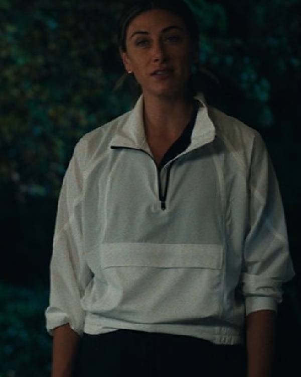 Chad Powers Perry Mattfeld White Zip Top