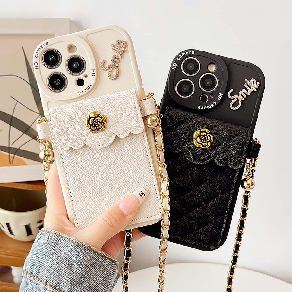 Rhombus Lattice Handbag with Gold Chain Phone Case | ZAKAPOP