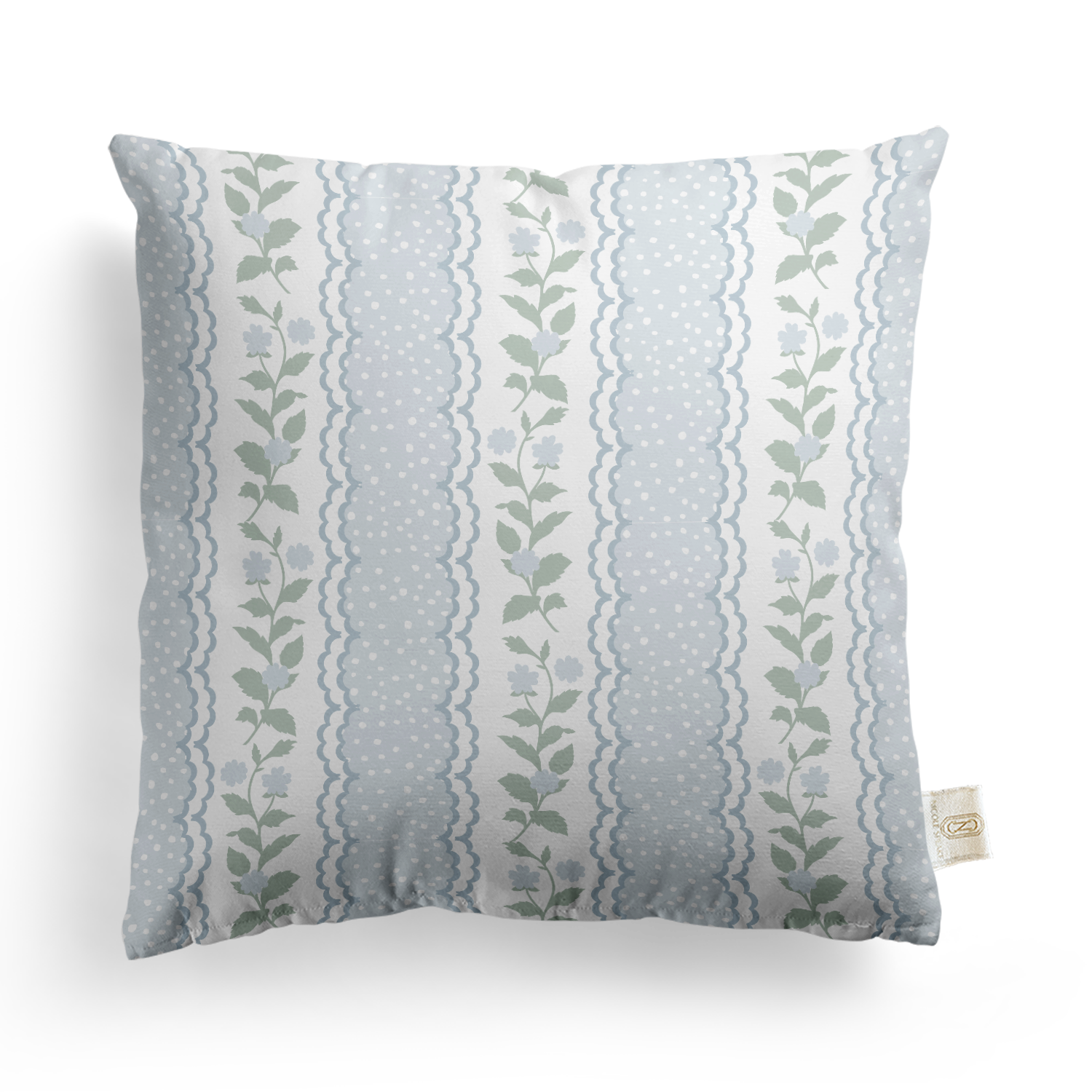 Chapple Chandler x Nicole Speake Scallop Stripe Floral Pillow Cover