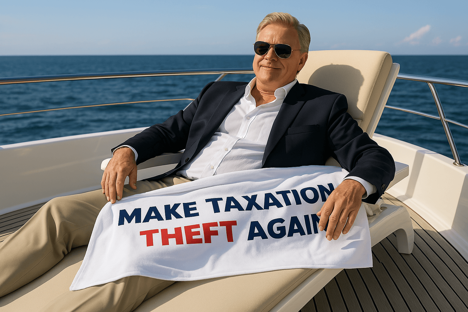 Make Taxation Theft Again Beach Towel