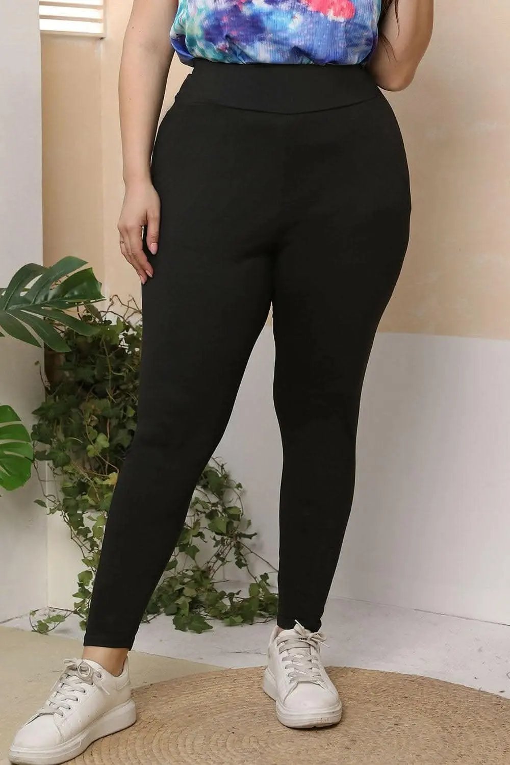 Trendsi Plus Size Trousers Women&amp;#39;s Chic Comfort Pants Opaque