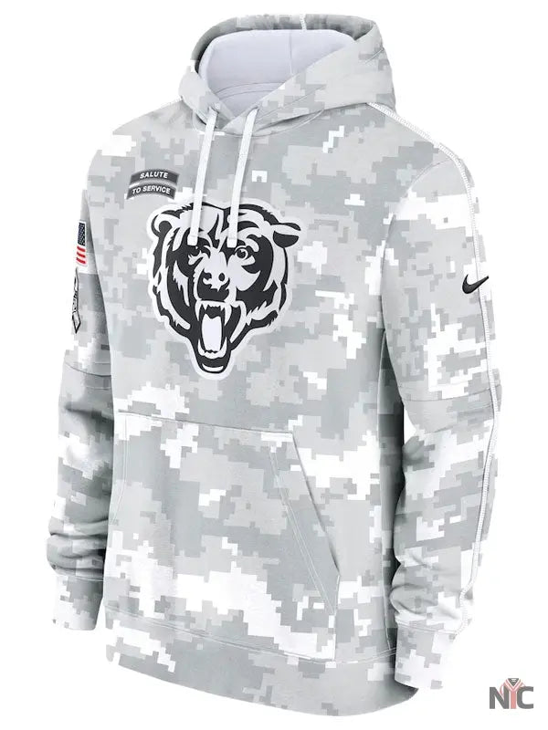 Chicago Bears Salute To Service Camo 2024 Hoodie