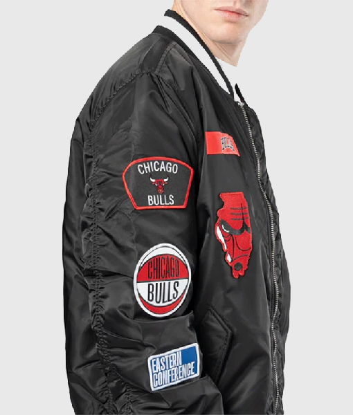 Chicago Bulls New Era Alpha Industries Patch Jacket