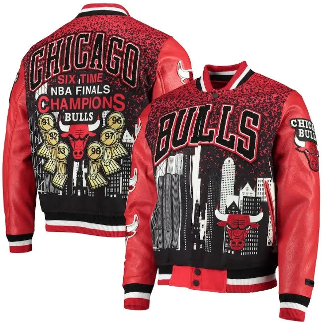 Chicago Bulls Red Championship Jacket
