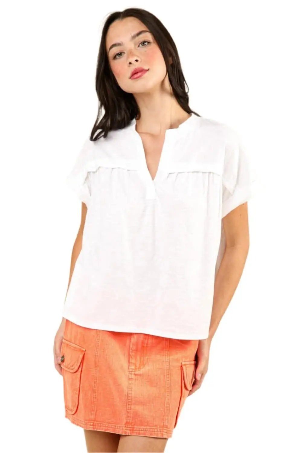 Trendsi Washed Tee Women&amp;#39;s Casual Everyday T-Shirt Soft &amp;amp; Comfy