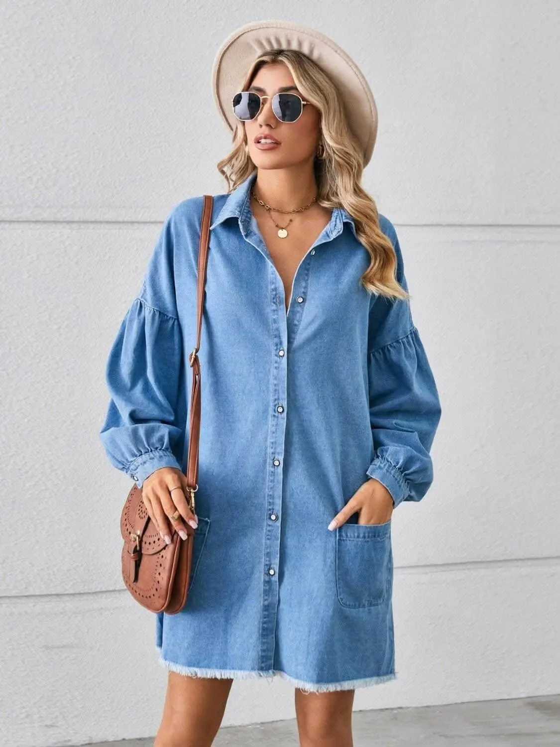 Jeans &amp;amp; Denim - Premium Chic denim dress with pockets