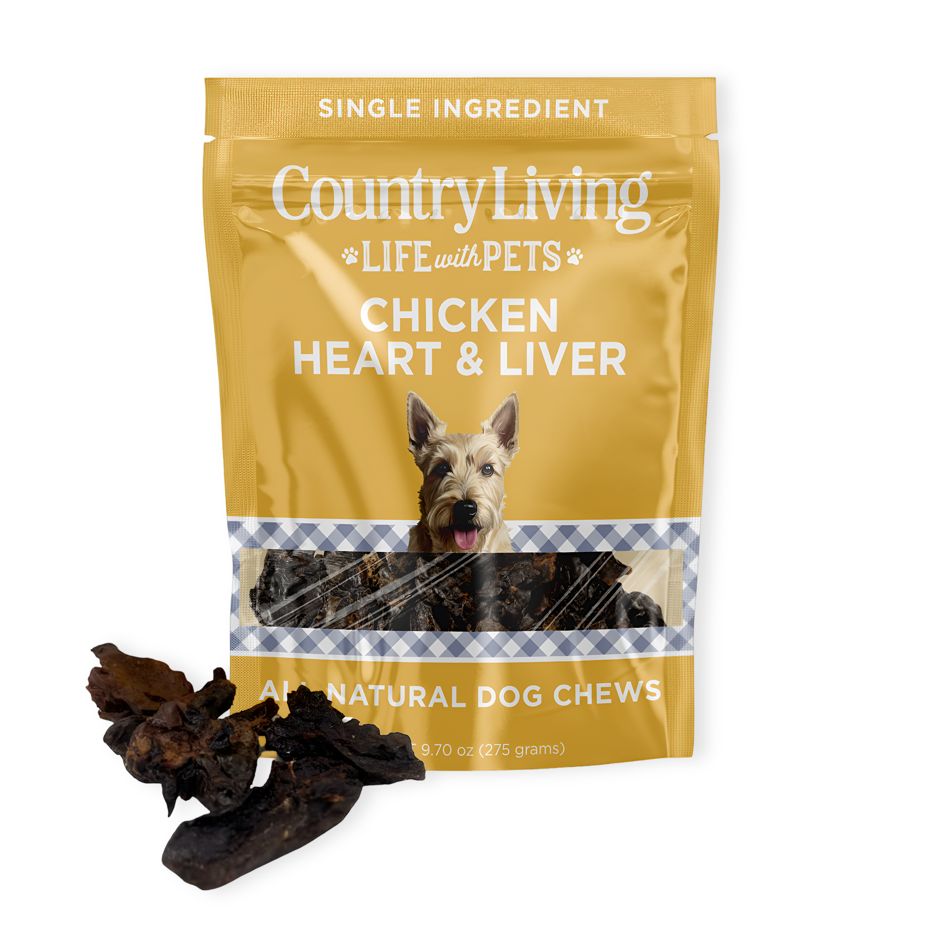 Country Living Dehydrated Chicken Hearts &amp;amp; Livers Dog Treats – 9oz Bag – 100% Natural, High-Protein, Single-Ingredient – Grain-Free, Healthy Training &amp;amp; Reward Treats – No Preservatives or Additives