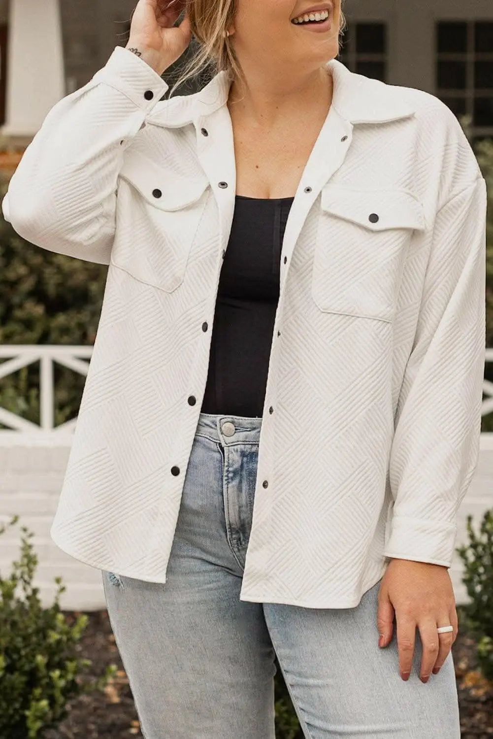 plus - Chic oversized drop sleeve jacket