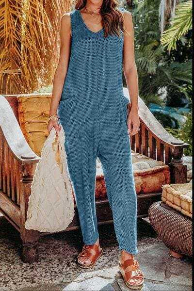 Chic sleeveless jumpsuit with pockets Apparel | Fast Shipping